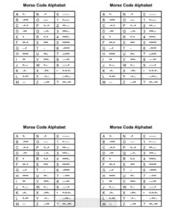 Morse Code Chart Pdf