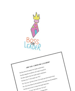 Boss Vs Leader Worksheet.pdf Boss or Leader Worksheet - (FREE PRINTABLE ACTIVITY)