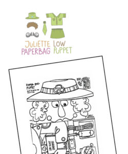 🔅 Juliette Low Paperbag Puppet - (FREE PRINTABLE ACTIVITY)