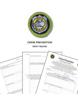 📛 Crime Prevention Merit Badge (WORKSHEET REQUIREMENTS)