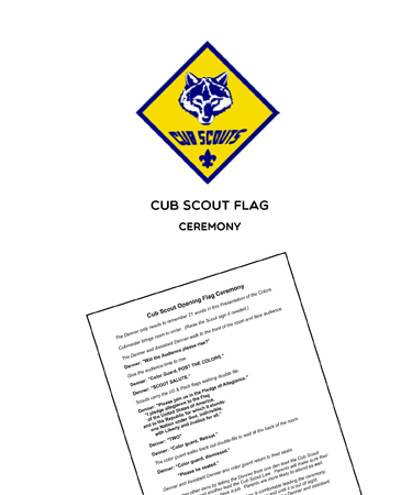 cub scout flag ceremony