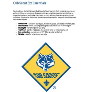 Cub Scout Six Essentials