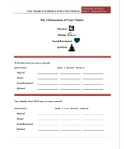 7 Habits Worksheet PDF - Free Download (PRINTABLE)
