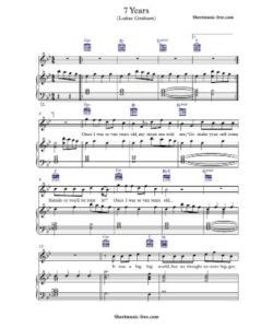 🎻 7 Years Piano Sheet Music PDF - Free Download (PRINTABLE)