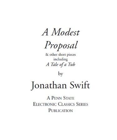 A Modest Proposal PDF