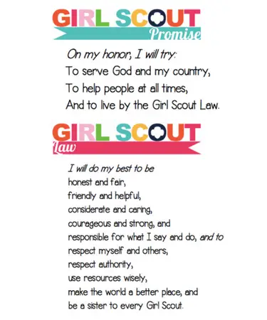 girl scout law printable
