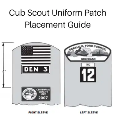 Cub Scout Uniform Patch Placement