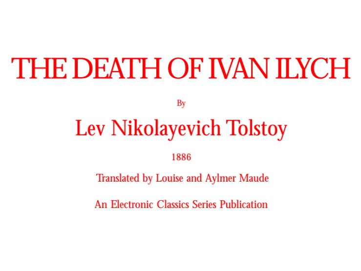 The Death of Ivan Ilyich PDF