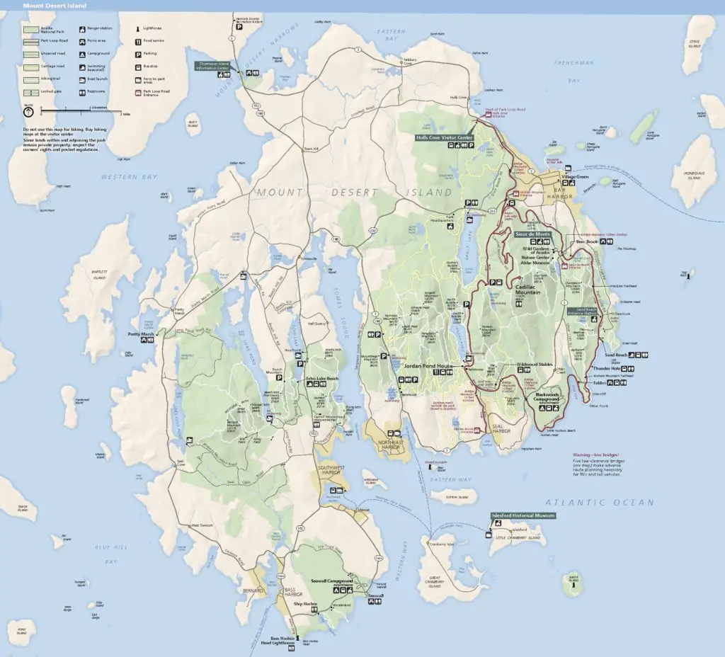 Acadia National Park Map PDF