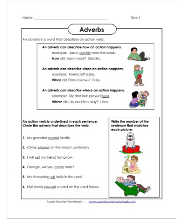 Adverb Worksheet PDF - Free Download (PRINTABLE)