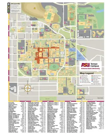 ASU Tempe Map PDF