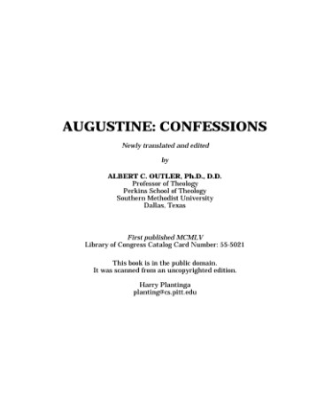 Augustine Confessions PDF