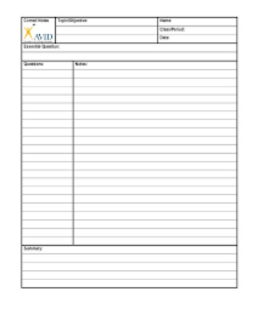 Notes Template PDF