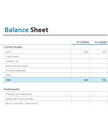 ⚖ Balance Sheet Template PDF - Free Download (PRINTABLE)