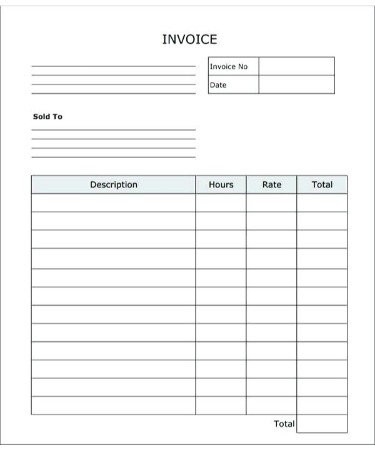 blank invoice