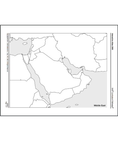 map of middle east blank
