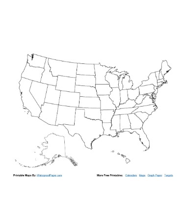 Blank Map of United States PDF