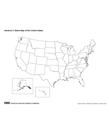 Blank Map of USA PDF