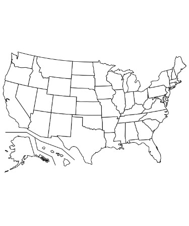 Blank Us State Map PDF