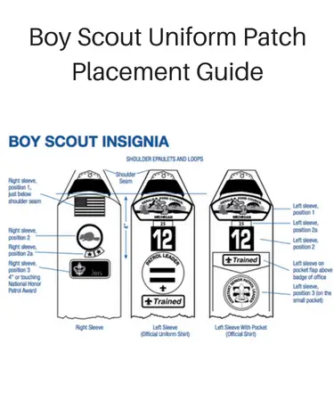 Boy Scout Uniform Patch Placement