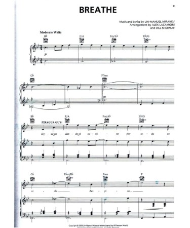 Breathe In The Heights Sheet Music PDF