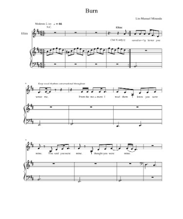 Burn Sheet Music PDF