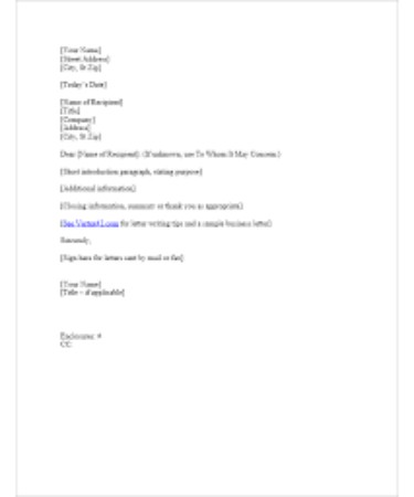 Business Letter Template PDF