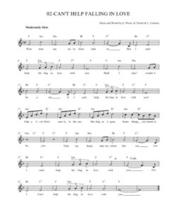 🎻 Can't Help Falling In Love Piano Sheet Music PDF - (PRINTABLE)