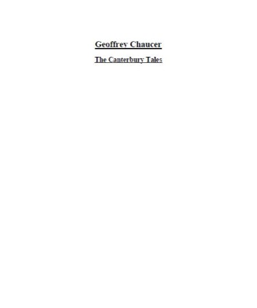 Canterbury Tales PDF