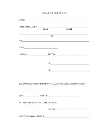 Car Bill Of Sale Template Pdf Free Download Printable