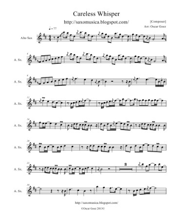 Alto Sax Sheet Music PDF