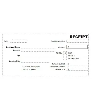 cash receipt template pdf free download printable