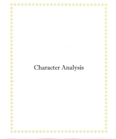 Characterization Chart PDF