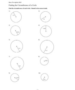 🔵 Circumference Of A Circle Worksheet PDF - Free Download (PRINTABLE)