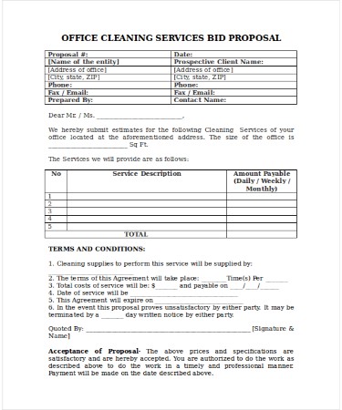 Cleaning Proposal Template PDF