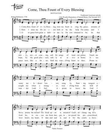 Come Thou Fount Of Every Blessing Sheet Music PDF