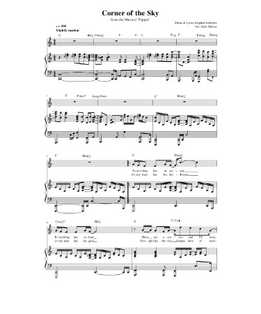 Corner Of The Sky Sheet Music PDF