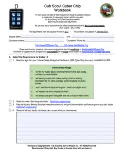 Cub Scout Cyber Chip - (REQUIREMENTS &amp; WORKBOOK)