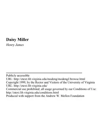 Daisy Miller PDF