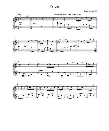 Dawn Pride And Prejudice Sheet Music PDF