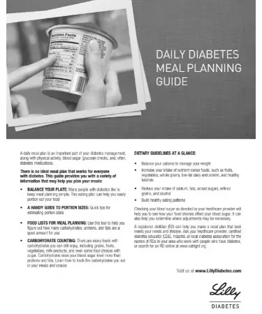 Diabetes Diet Chart PDF