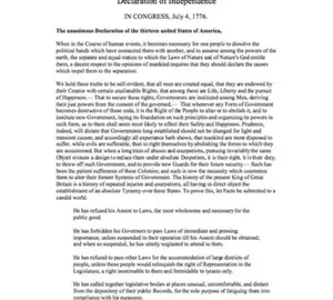 Declaration of independence​