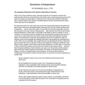 Declaration of independence​