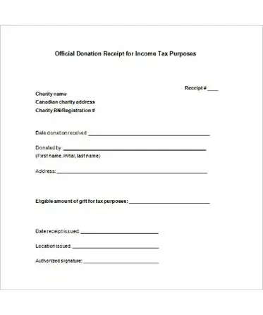 donation receipt template pdf free download printable