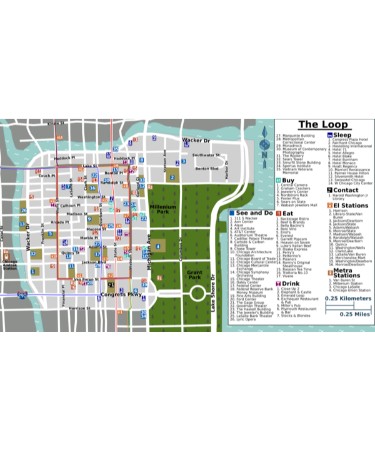 Downtown Chicago Map PDF