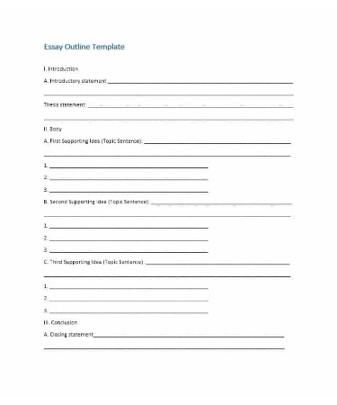 Essay Outline Template PDF