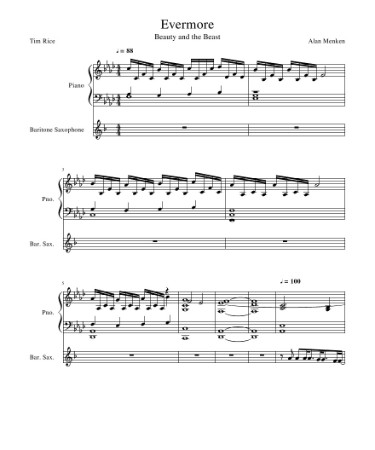 Evermore Sheet Music Free PDF