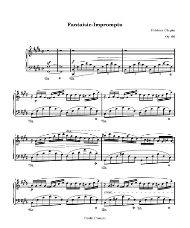 Fantasie Impromptu Sheet Music PDF