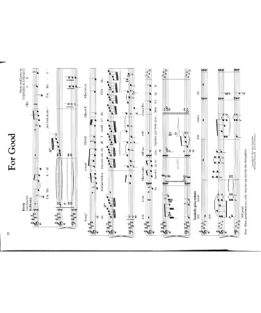 For Good Sheet Music PDF
