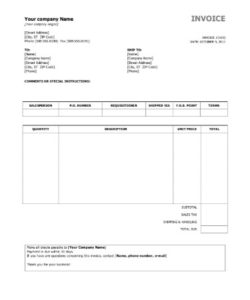 Free Invoice Template Download PDF - Free Download (PRINTABLE)